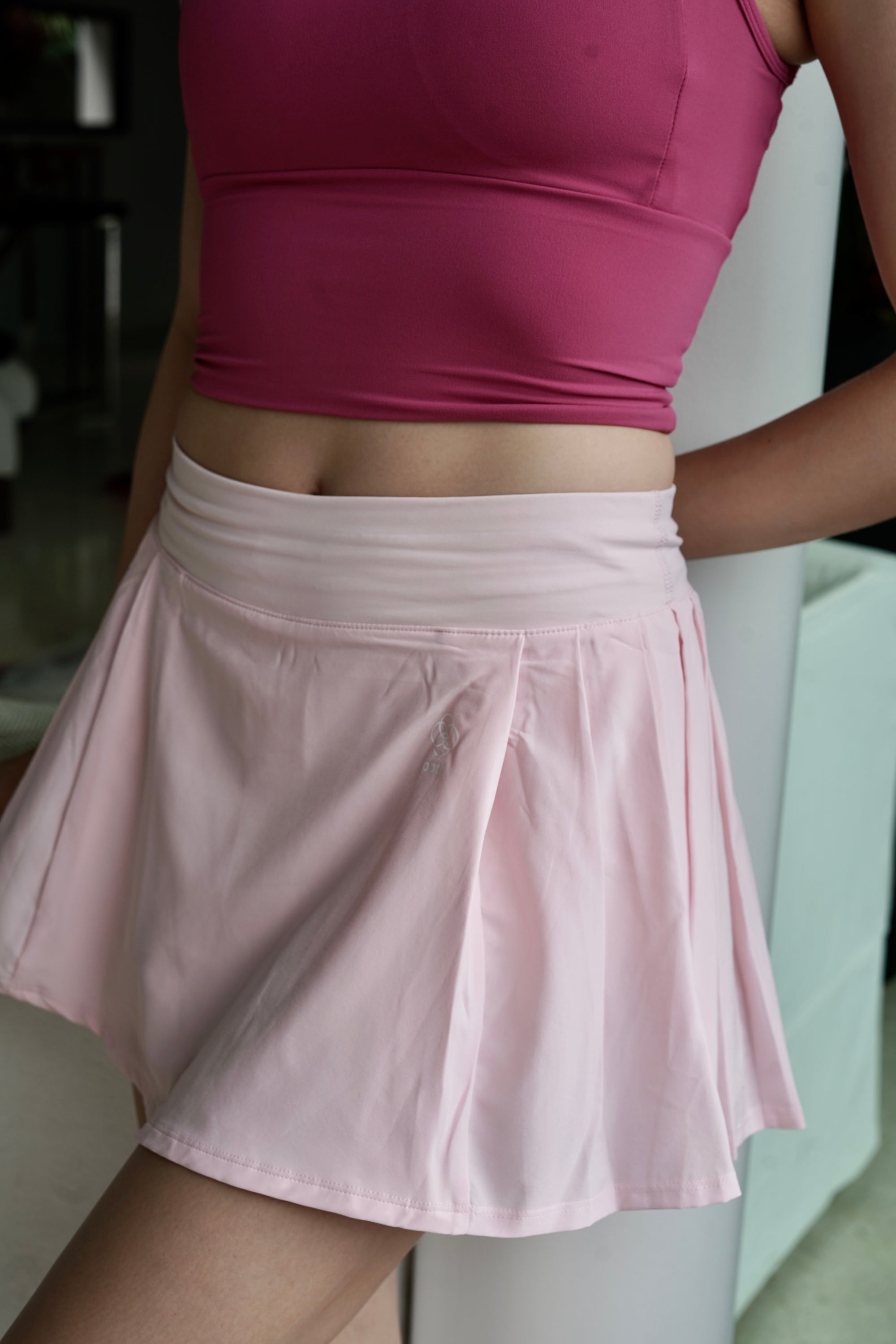 Coquette Tennis Skirt with Pockets - Pink