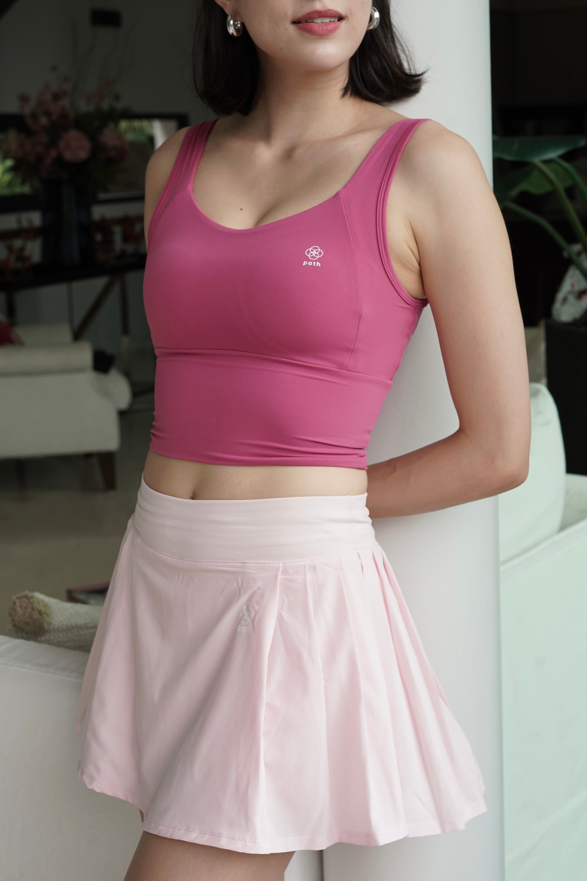 Coquette Tennis Skirt with Pockets - Pink