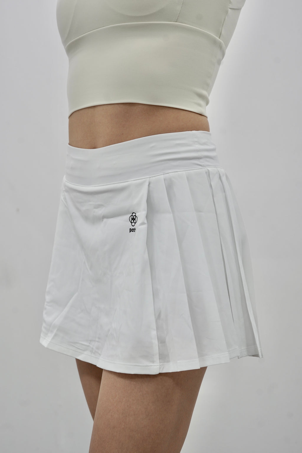 Coquette Tennis Skirt with Pockets - White