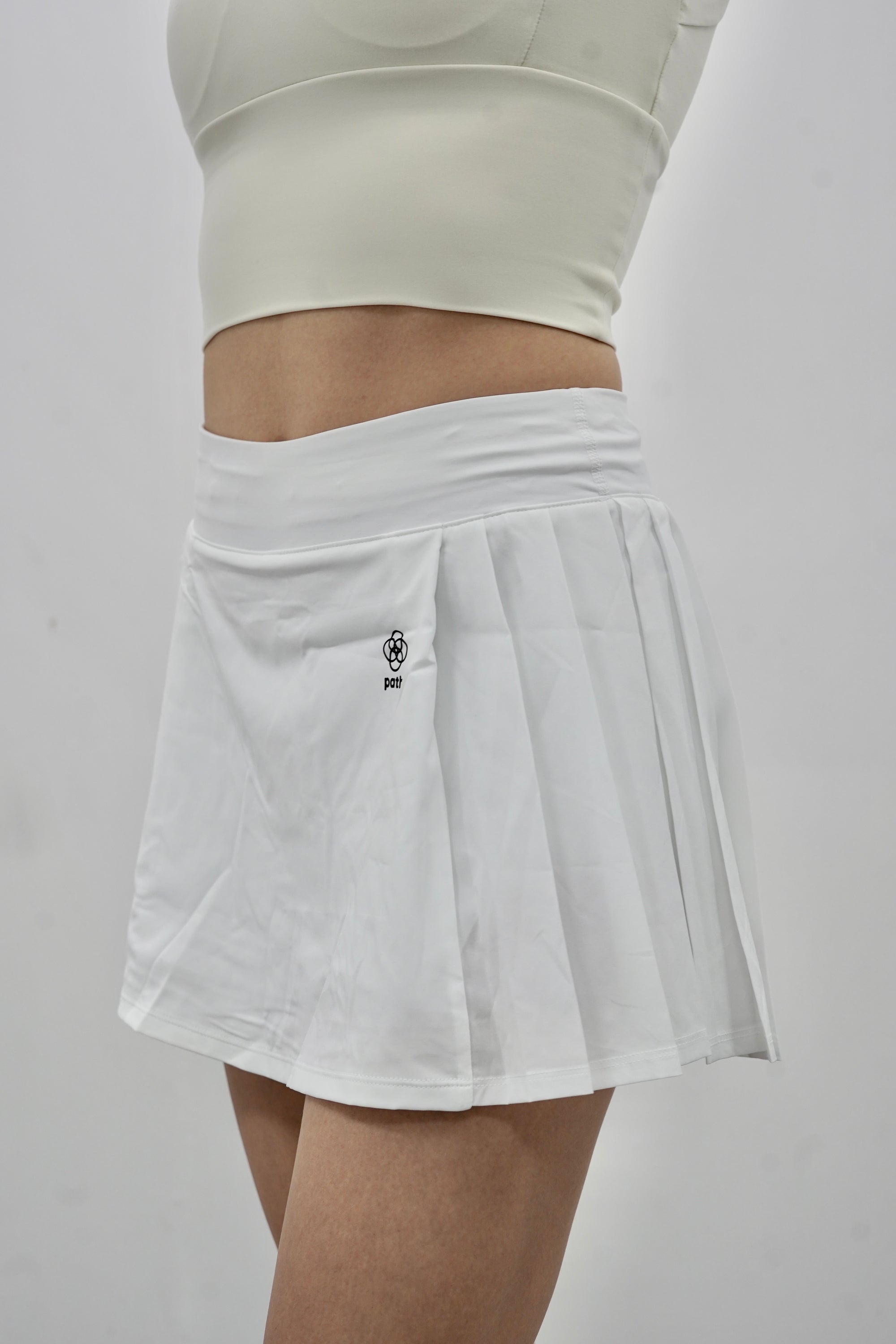 Coquette Tennis Skirt with Pockets - White