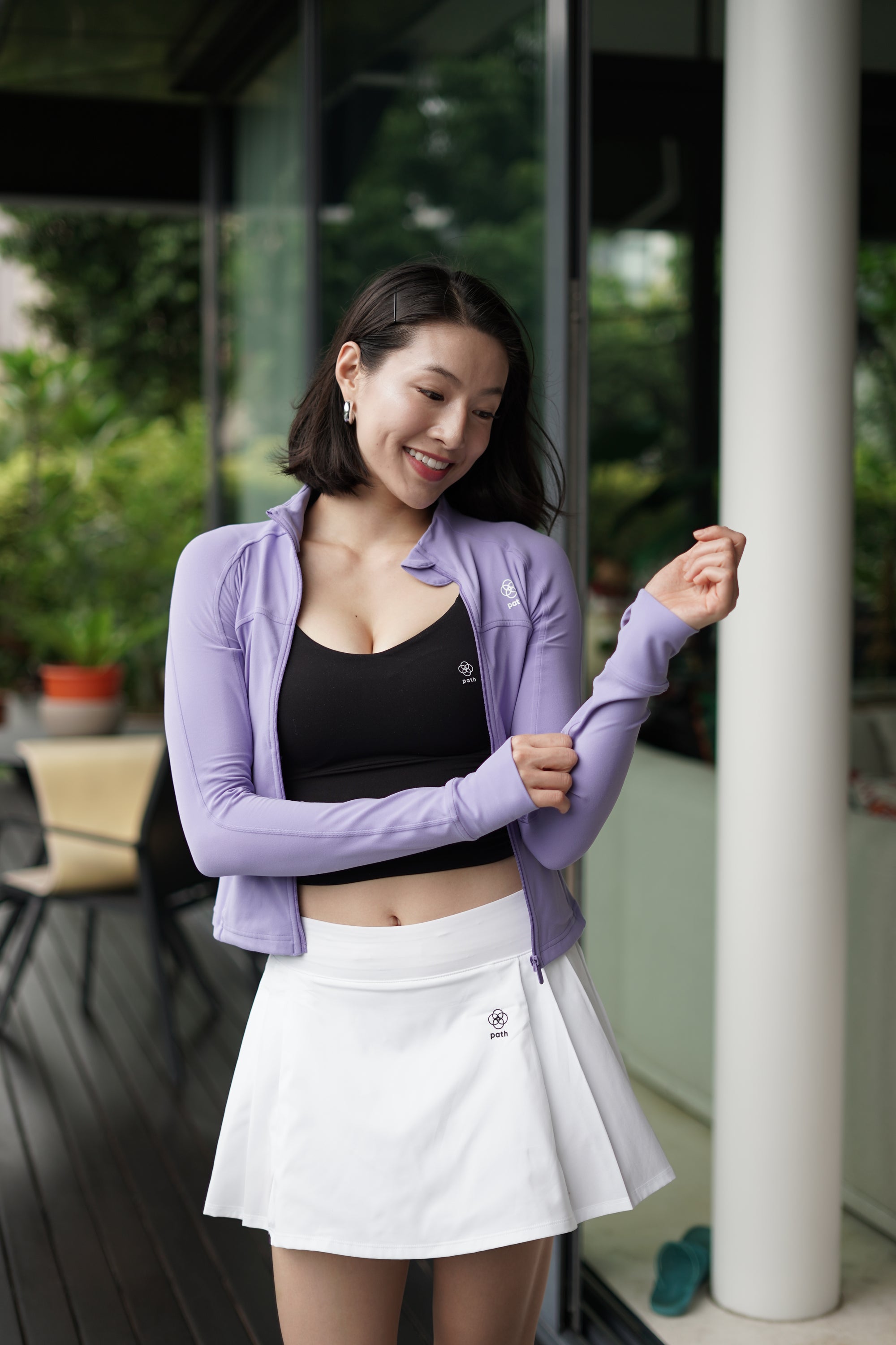Coquette Tennis Skirt with Pockets - White